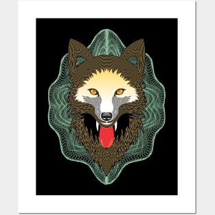 Polygonal wild wolf Posters and Art